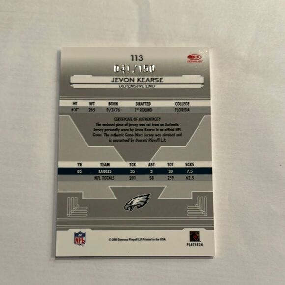 Jevon Kearse Trading Card - Red and White - Picture 3 of 4